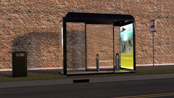 Автобусная остановка США