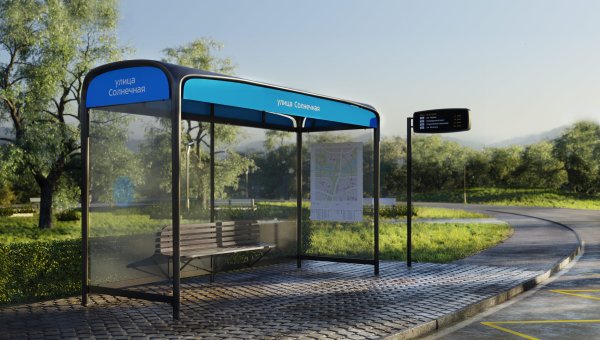 Красивые остановочные павильоны