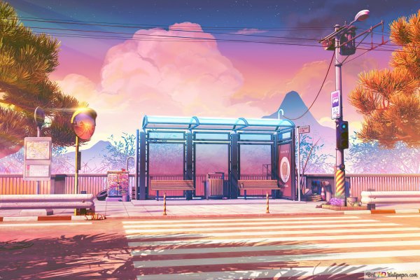 Аниме фон остановка