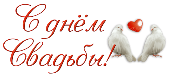 С днем свадьбы надпись на прозрачном фоне