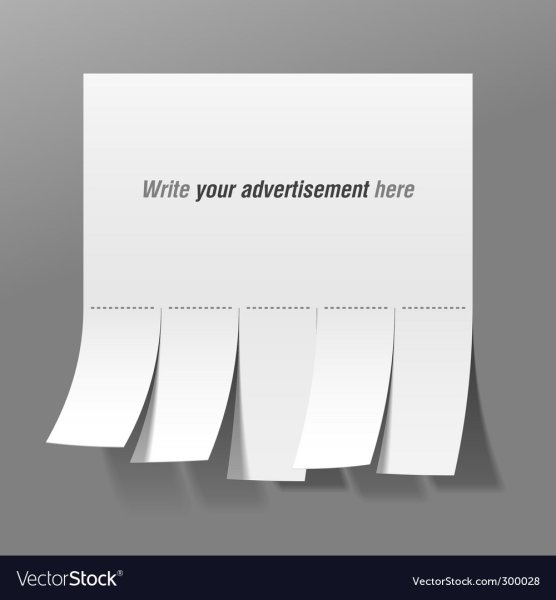 Макет отрывного объявления