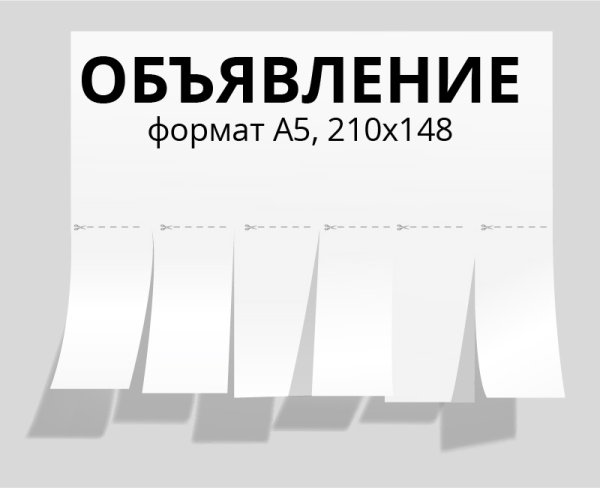 Объявление с отрывными листочками