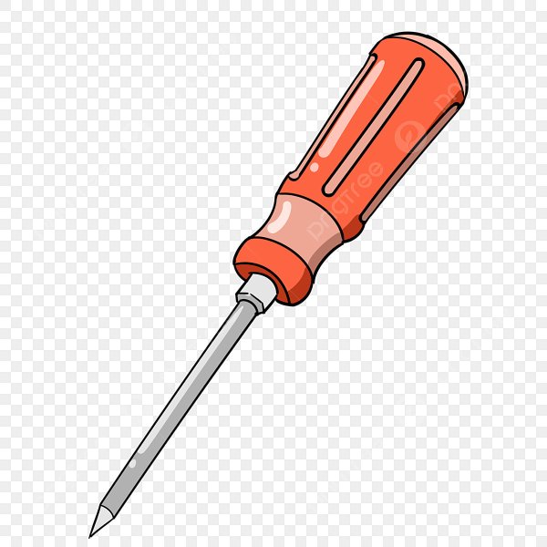 Отвертка на прозрачном фоне