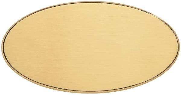 Золотая овальная табличка