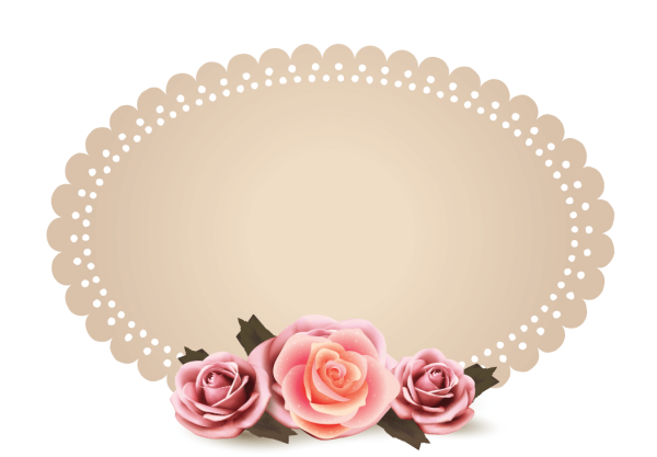 Красивая овальная рамка