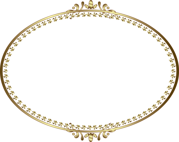 Рамка овальная золотистая