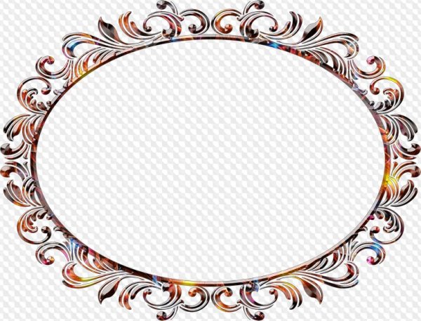 Красивая овальная рамочка