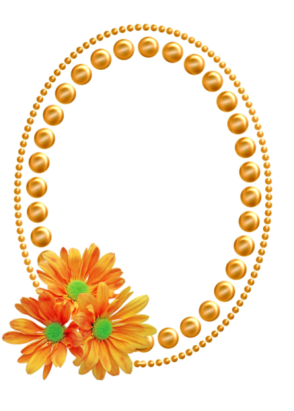 Красивая овальная рамка