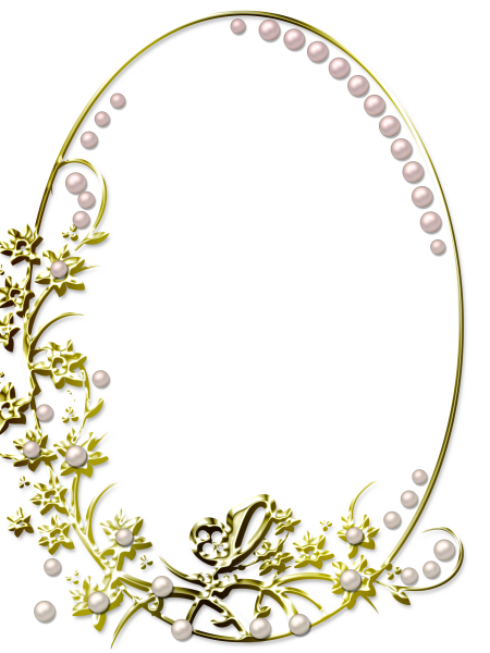 Красивая овальная рамка