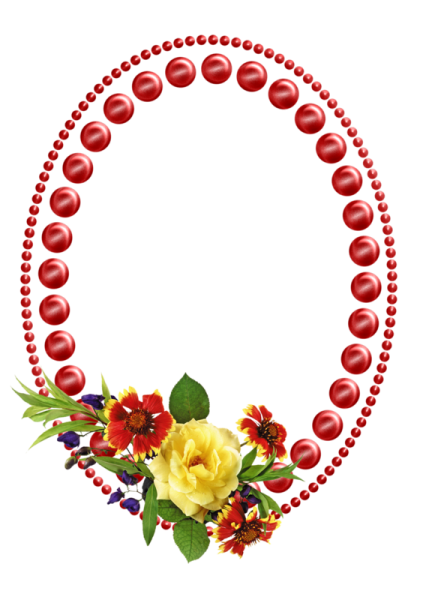 Красивая овальная рамка