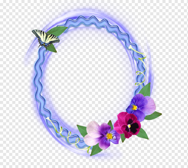 Овальная рамка цветы