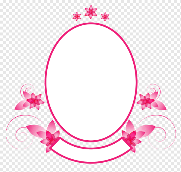 Красивая овальная рамка