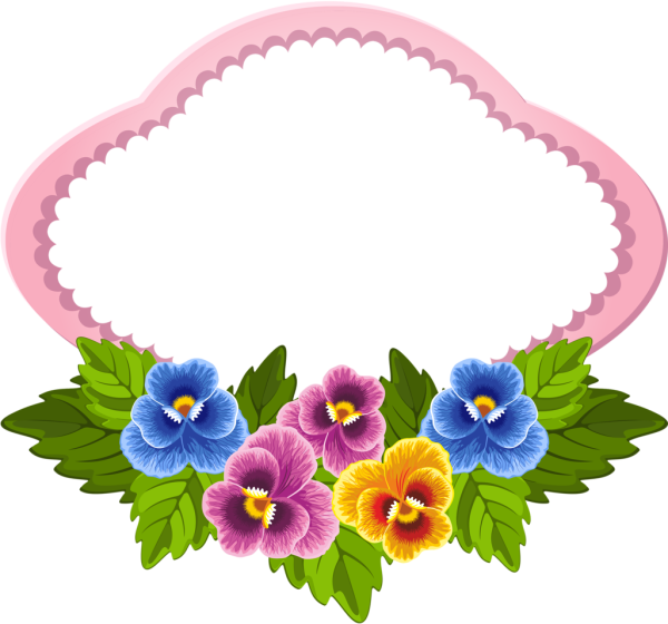 Рамка детская овальная на прозрачном фоне