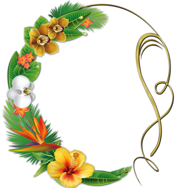 Овальная Цветочная рамка