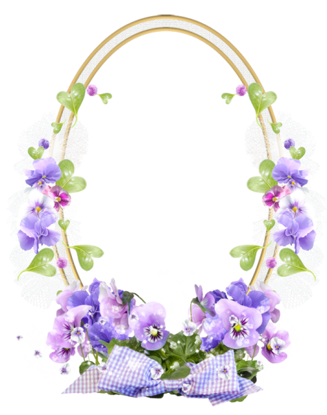 Рамка с цветами на прозрачном фоне