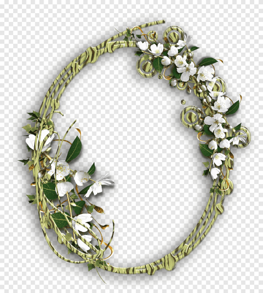 Овал из цветов