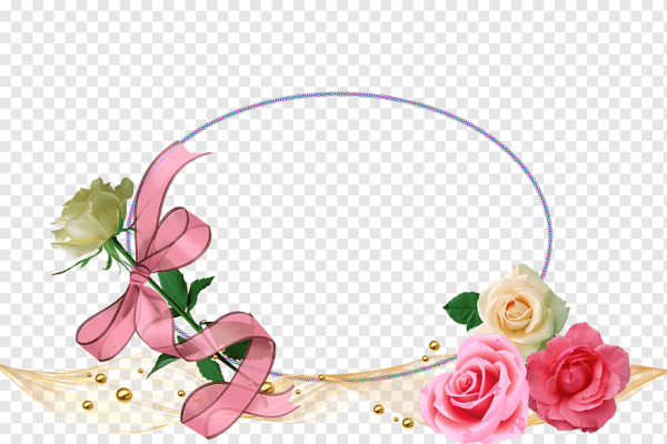 Овальная рамка из цветов