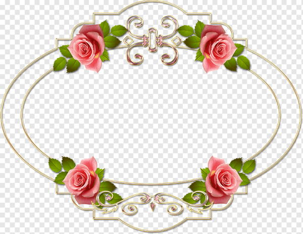 Овальная рамка с цветами