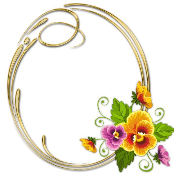 Красивая овальная рамка