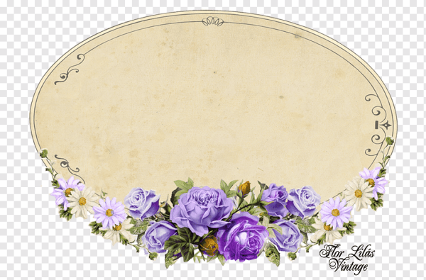 Овал с цветами