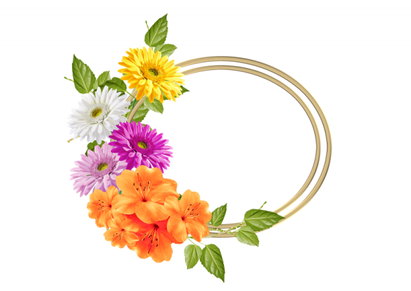 Овальная Цветочная рамка