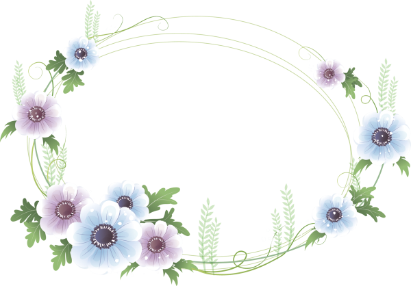 Цветочная рамка для надписи