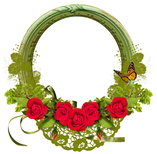 Овальная Цветочная рамка