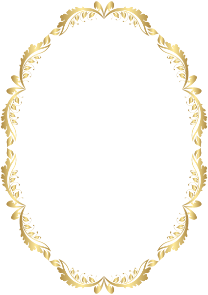 Рамка овал золото