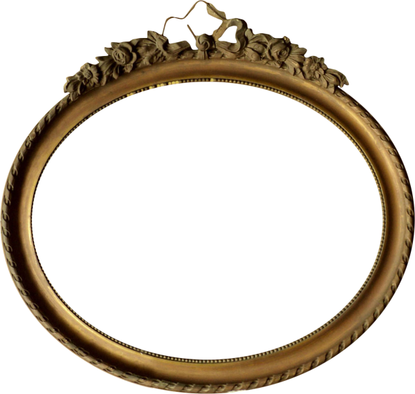 Овальная рамка с лентой
