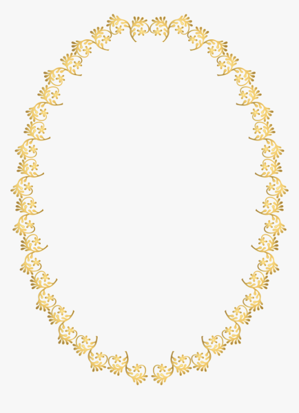 Рамка овальная золотистая