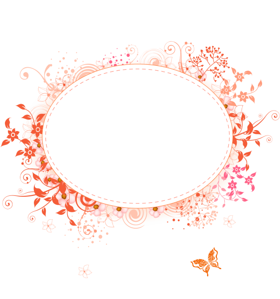 Красивая овальная рамка
