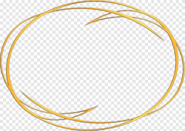 Золотая овальная рамка на прозрачном фоне