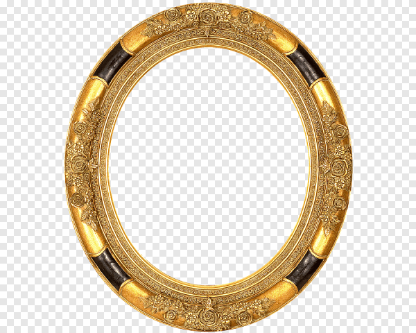 Фоторамка круглая Золотая