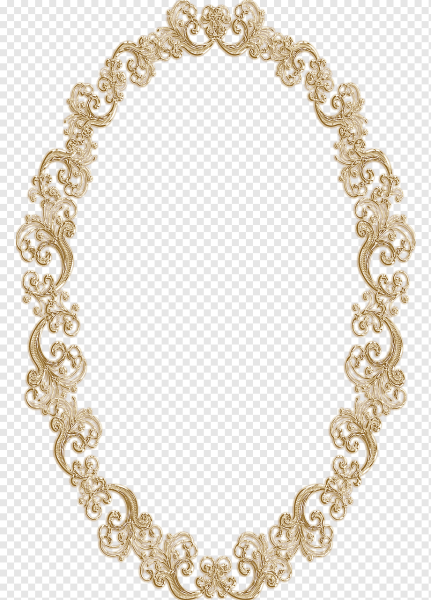 Рамка золото овальная