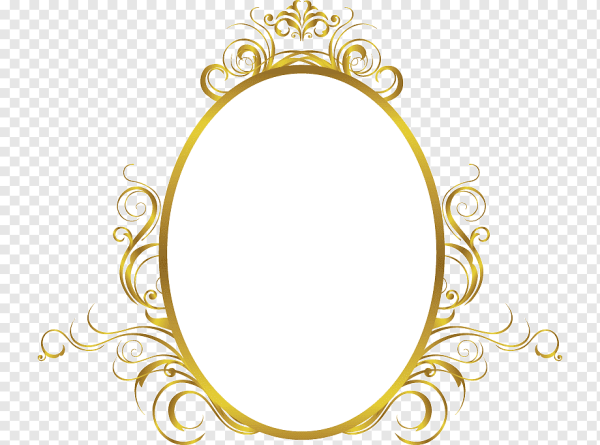 Рамка овальная золотистая