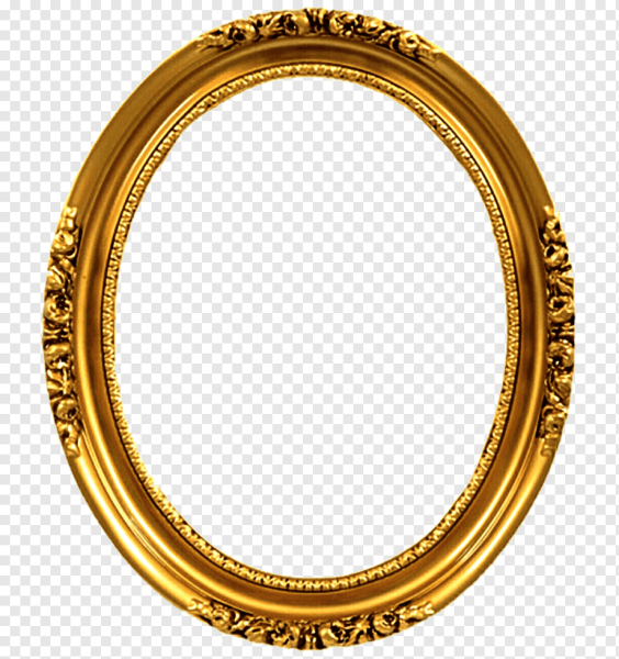 Рамка овальная золотистая