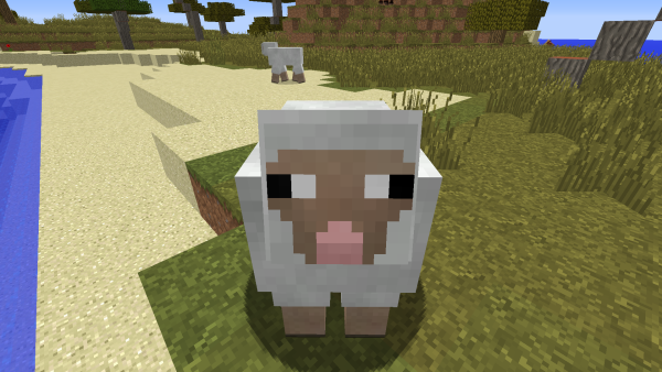 Розовая овца в МАЙНКРАФТЕ