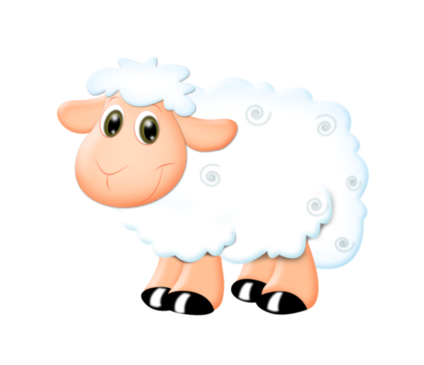 Овечка без фона для детей