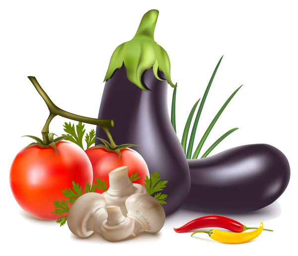 Векторные фрукты овощи