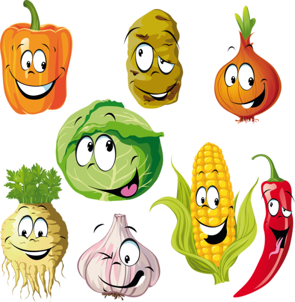 Овощи и фрукты с глазками