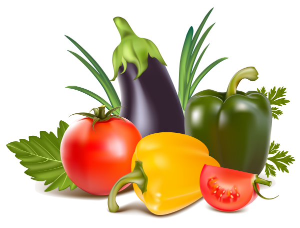 Овощи на прозрачном фоне