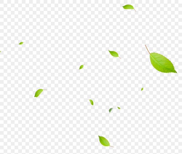 Лепестки зеленые без фона