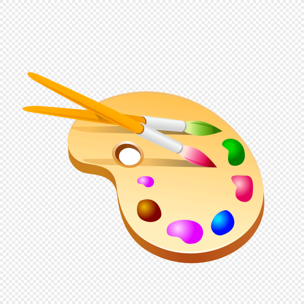 Палитра мольберт кисти