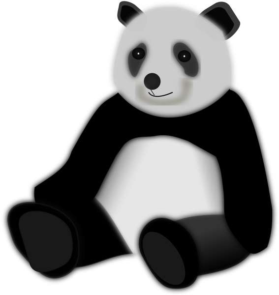 Панда сидит