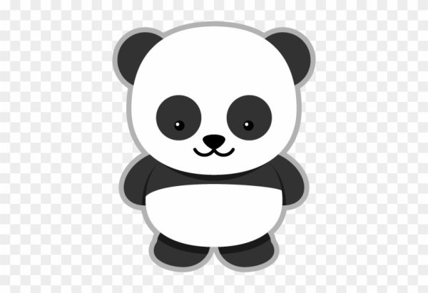 Панда на белом фоне