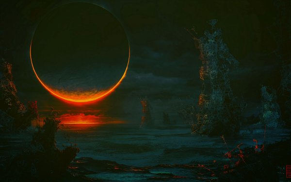 Фэнтези пейзажи люминесцентные