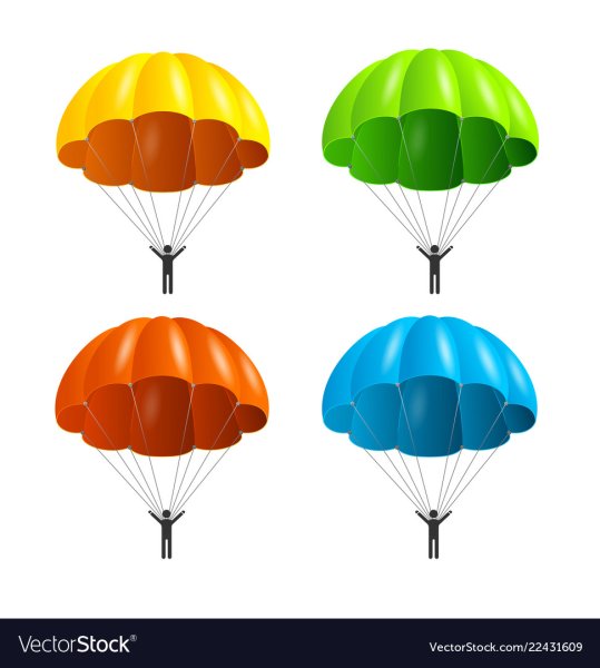 Цветные парашюты для вырезания