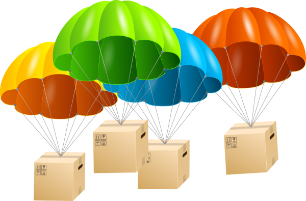 Парашют с подарком