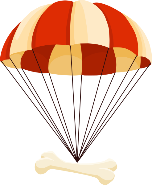 Парашют на белом фоне