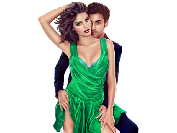 Клипарт девушка с парнем на прозрачном фоне